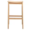 Sgabello alto Kalea in rovere naturale di Lorenz+Kaz*Bedont Outlet
