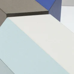 Sgabello Atlas con striscia verticale azzurra*Giobagnara