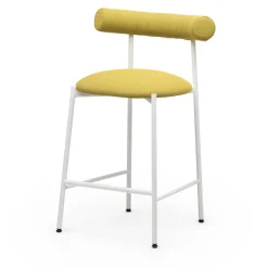Sgabello basso Pampa SG-65 verde lime e bianco di Studio Pastina*Chairs & More
