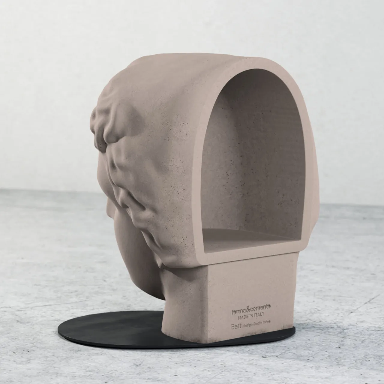 Sgabello Betti color cipria di Marialaura Rossiello Studio Irvine*Forma & Cemento Discount