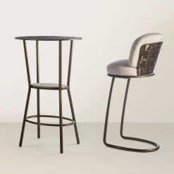 Sgabello bianco anni '70*Galbiati Fratelli Sale