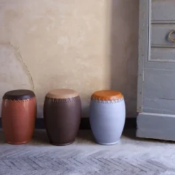 Sgabello Bombo azzurro di Nestor Perkal*Oscar Maschera Clearance