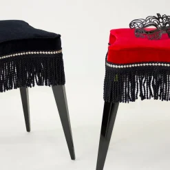 Sgabello Burlesque in velluto rosso*Extroverso Outlet