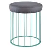 Sgabello Cage in ferro blu turchese*Bronzetto Discount