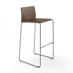 Sgabello da bar Bizzy Brown Woven*Enrico Pellizzoni Outlet