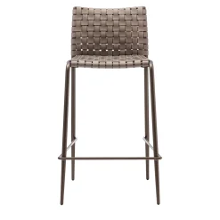 Sgabello da bar Gazzella Marrone Intrecciato*Enrico Pellizzoni Hot
