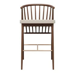 Sgabello da bar imbottito Jenny in legno di frassino*Morelato