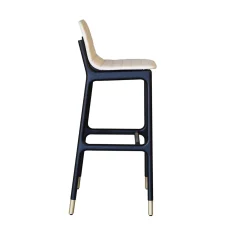 Sgabello da bar imbottito in pelle Joyce Wood*Morelato Online