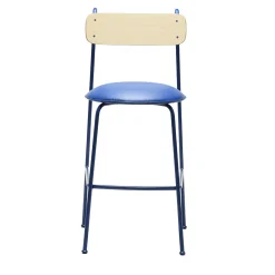 Sgabello da bar Lena Sg-75 blu e frassino naturale di Designerd*Chairs & More Sale