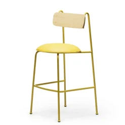 Sgabello da bar Lena Sg-75 giallo e frassino naturale di Designerd*Chairs & More Sale