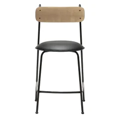 Sgabello da bar Lena Sg-65 nero e noce di Designerd*Chairs & More Sale