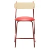 Sgabello da bar Lena Sg-65 rosso e frassino naturale di Designerd*Chairs & More