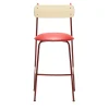 Sgabello da bar Lena Sg-75 rosso e frassino naturale di Designerd*Chairs & More Best