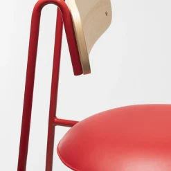 Sgabello da bar Lena Sg-75 rosso e frassino naturale di Designerd*Chairs & More Best