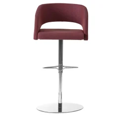 Sgabello da bar Major B bordeaux con base rotonda*Sitia Discount