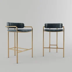 Sgabello da bar Simply in ottone dorato*Galbiati Fratelli Clearance