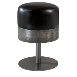 Sgabello girevole Amelie in pelle nera*Laura Meroni Sale