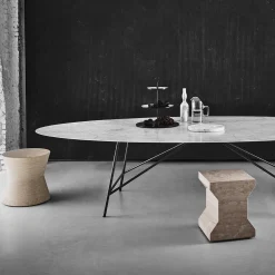 Sgabello Ikona in marmo Giallo Egiziano di Elisa Ossino*Salvatori Discount