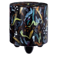 Sgabello in ceramica policroma Eruption*Luisa Longo New