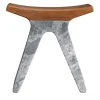 Sgabello in Marmo e Legno Pigreco*Luce Di Carrara Outlet
