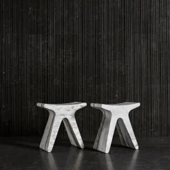 Sgabello in marmo Pigreco*Luce Di Carrara Outlet