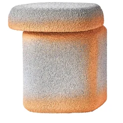 Sgabello Lazzaro grigio e arancio di Patricia Urquiola*Cimento Discount