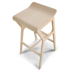 Sgabello medio bianco Nhino LE di Emilio Nanni*TrabA' Best