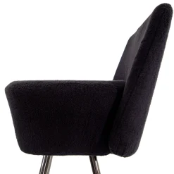 Sgabello Nero SPACE CADET con Base Cromata*PuraVisione Outlet