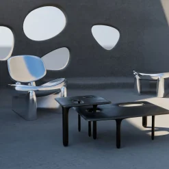 Sgabello Pau V2 Argento*Edizione Limitata by Simone Fanciullacci Outlet