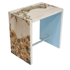 Sgabello Rettangolare Nordico Verace Trono Del Carmine in Legno*Rosanna Contadini Online