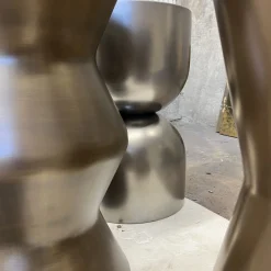 Sgabello Taburet in Legno con Finitura Bronzo*Cesare Ferrari Atelier Clearance