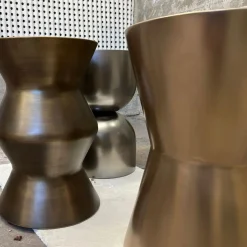 Sgabello Taburet in Legno con Finitura Bronzo*Cesare Ferrari Atelier Clearance