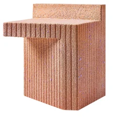 Sgabello Zaccaria arancione di Patricia Urquiola*Cimento Sale