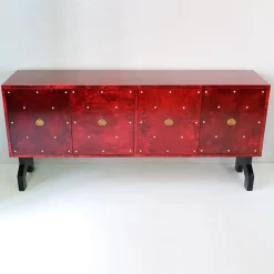 Sideaboard rosso a 4 porte*Luca Polato Hot