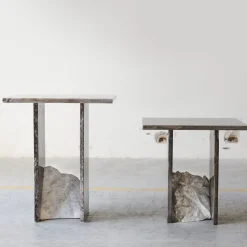 SST013-1 Tavolino in marmo Eramosa*Stone Stackers Online