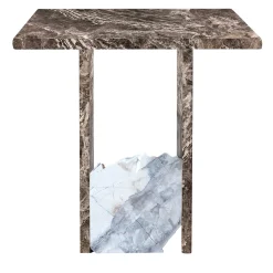 SST013-3 Tavolino in marmo grigio invisibile e marrone Toffee*Stone Stackers Discount