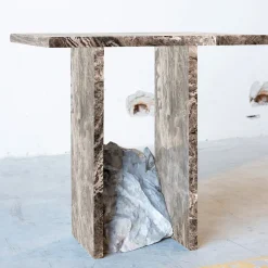 SST013-3 Tavolino in marmo grigio invisibile e marrone Toffee*Stone Stackers Discount