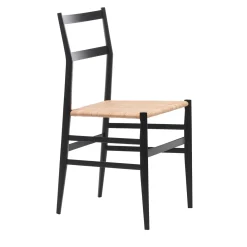 Superleggera di Gio Ponti - Seduta in frassino nero e canna d'India*Cassina Best