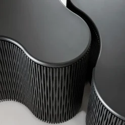 Tavolini Impilabili Infinity in Legno Nero Antracite*Laura Meroni Discount