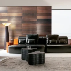 Tavolini Impilabili Infinity in Legno Nero Antracite*Laura Meroni Discount