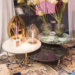 TAVOLINO ALTO DOLOMITI IN MARMO VERDE ALPI*VGnewtrend New