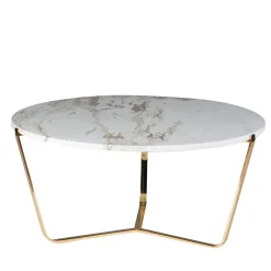 TAVOLINO ALTO DOLOMITI IN MARMO BIANCO NEW CALACATTA*VGnewtrend New