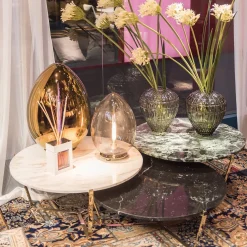 TAVOLINO ALTO DOLOMITI IN MARMO BIANCO NEW CALACATTA*VGnewtrend New