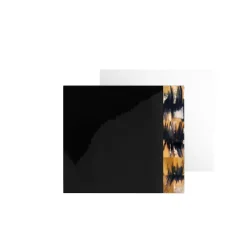 Tavolino Andria in legno nero lucido con dettagli in corno*Arcahorn Best