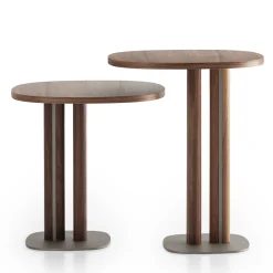 Tavolino asimmetrico in noce Manhattan*Morica Design