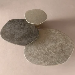 Tavolino Atollo con struttura color champagne di CSM*Casamilano Clearance