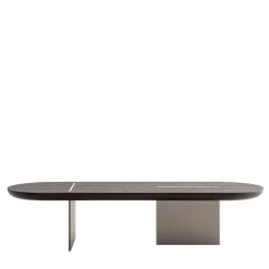 Tavolino basso arrotondato Baguette in rovere*Morica Design Online