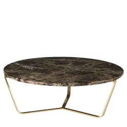 TAVOLINO BASSO DOLOMITI IN MARMO DARK EMPERADOR*VGnewtrend Hot