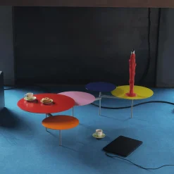 Tavolino Basso Snake 5 Multicolore in Acciaio di Carlo Contin #2*Meritalia