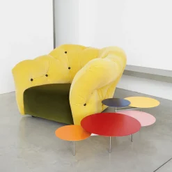 Tavolino Basso Snake 5 Multicolore in Acciaio di Carlo Contin #2*Meritalia